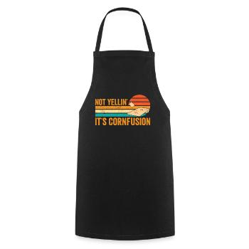 Funny Cornhole Corn Hole Retro - Cooking Apron - black - Front - AI Model Male 185 dark (185cm)