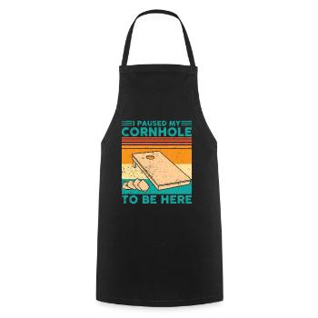 Funny Cornhole Corn Hole - Cooking Apron - black - Front - AI Model Male 185 dark (185cm)