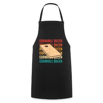Cornhole Corn Hole Retro - Kochschürze - Schwarz - Vorne - AI Model Male 185 dark (185cm)