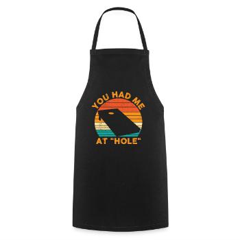 Funny Cornhole Corn Hole Retro - Cooking Apron - black - Front - AI Model Male 185 dark (185cm)