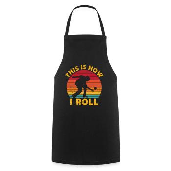 Funny Boccia Ball Retro - Cooking Apron - black - Front - AI Model Male 185 dark (185cm)