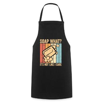 Funny soap making soap maker - Cooking Apron - black - Front - AI Model Male 185 dark (185cm)
