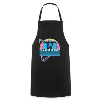 Caméra Photographie Photographe Rétro - Tablier de cuisine - noir - Devant - AI Model Male 185 dark (185cm)