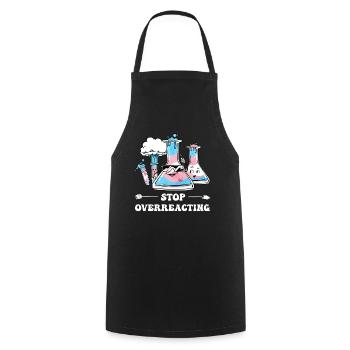 Transgender Trans Flag Science Teacher - Cooking Apron - black - Front - AI Model Male 185 dark (185cm)