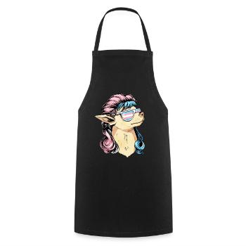 Fierté transgenre Drapeau trans Mullet Chihuahua Hu - Tablier de cuisine - noir - Devant - AI Model Male 185 dark (185cm)