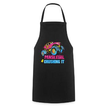 Pansexueller Stolz Monster Truck - Kochschürze - Schwarz - Vorne - AI Model Male 185 dark (185cm)
