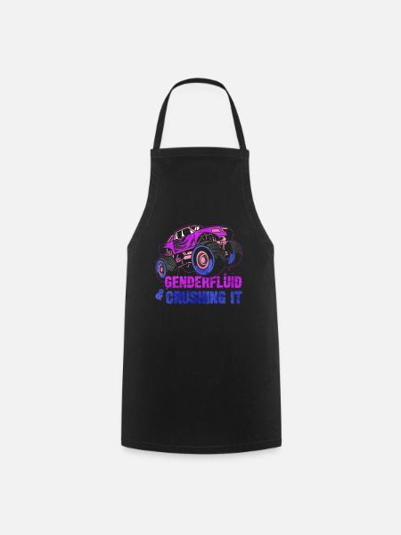 Gender Fluid Pride Monster Truck - Kochschürze - Schwarz