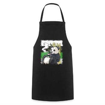 Demiromantischer Stolz Flagge Panda Kaffee Sublte - Kochschürze - Schwarz - Vorne - AI Model Male 185 dark (185cm)