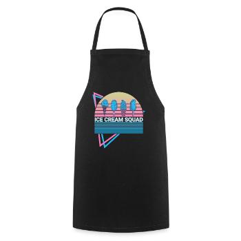 Ice Cream Retro - Cooking Apron - black - Front - AI Model Male 185 dark (185cm)