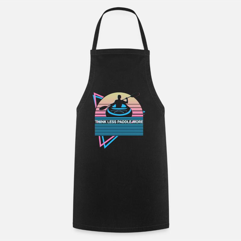Funny Kayak Kayaking Retro - Cooking Apron - black