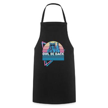 Funny Robot Robotics Retro - Cooking Apron - black - Front - AI Model Male 185 dark (185cm)