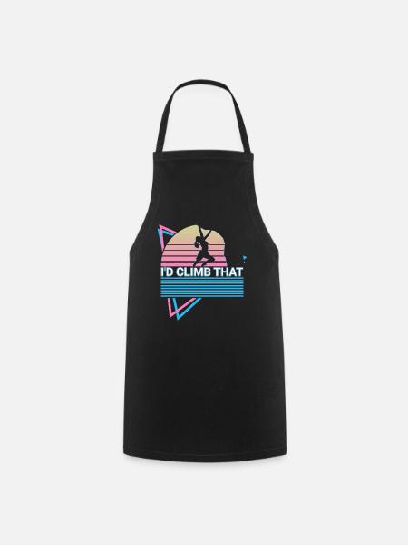 Rock Climbing Rock Climber Retro - Cooking Apron - black