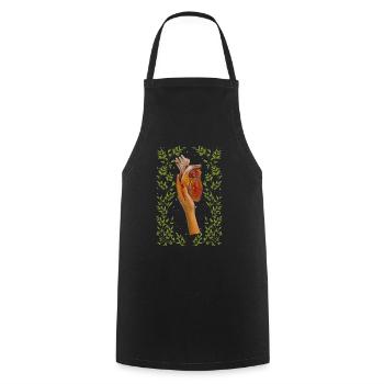 Whimsigoth Weirdcore Cottagecore Hand - Cooking Apron - black - Front - AI Model Male 185 dark (185cm)