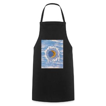 Whimsigoth Aesthetically Witchy Vintage Heavenly - Cooking Apron - black - Front - AI Model Male 185 dark (185cm)