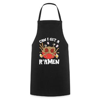 Monstre spaghetti volant FSM Pastafarian - Tablier de cuisine - noir - Devant - AI Model Male 185 dark (185cm)