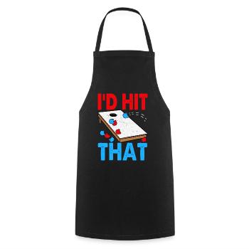 Lustiges Cornhole Corn Hole - Kochschürze - Schwarz - Vorne - AI Model Male 185 dark (185cm)