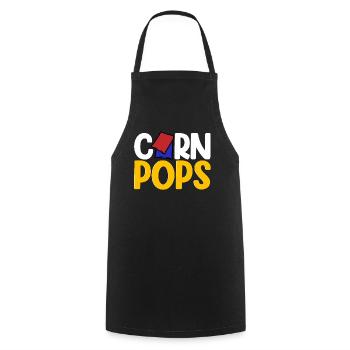 Cornhole Trou de maïs - Tablier de cuisine - noir - Devant - AI Model Male 185 dark (185cm)