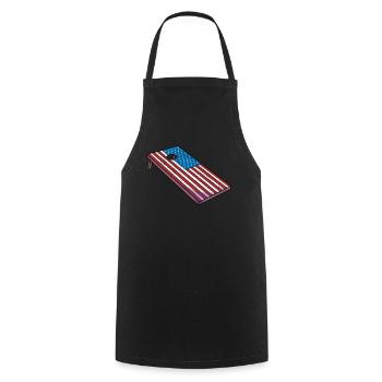 Cornhole Corn Hole Patriotisch - Kochschürze - Schwarz - Vorne - AI Model Male 185 dark (185cm)