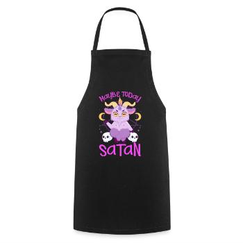 Satanic Satanism - Cooking Apron - black - Front - AI Model Male 185 dark (185cm)