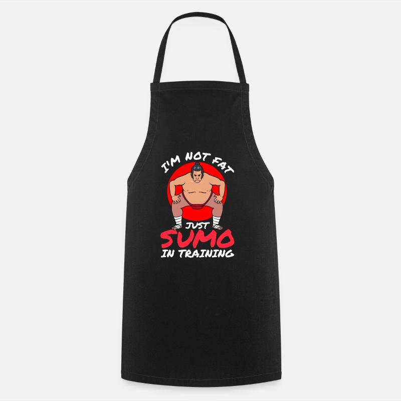 Lutteurs de sumo Lutte de sumo - Tablier de cuisine - noir