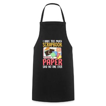 Scrapbooking Scrapbooker - Kochschürze - Schwarz - Vorne - AI Model Male 185 dark (185cm)