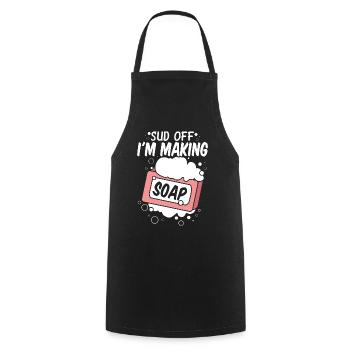 Soap Making, Soap Maker, Soapologist - Cooking Apron - black - Front - AI Model Male 185 dark (185cm)