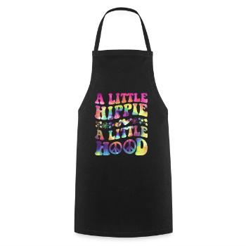 Tie dyeing peace - Cooking Apron - black - Front - AI Model Male 185 dark (185cm)