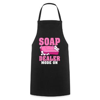 Soap Making, Soap Maker, Soapologist - Cooking Apron - black - Front - AI Model Male 185 dark (185cm)