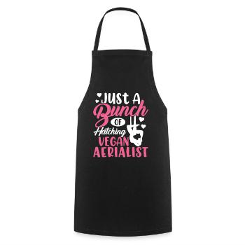 Air silk - Cooking Apron - black - Front - AI Model Male 185 dark (185cm)