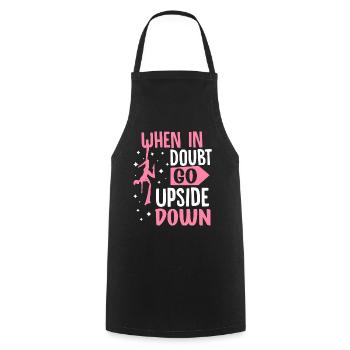 Aerial Silk Aerialist - Cooking Apron - black - Front - AI Model Male 185 dark (185cm)