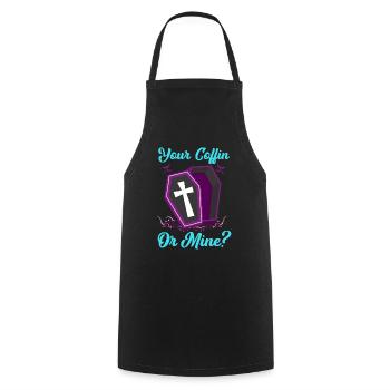 Funny Gothic Goth - Cooking Apron - black - Front - AI Model Male 185 dark (185cm)