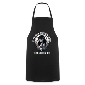 Funny Gothic Goth - Cooking Apron - black - Front - AI Model Male 185 dark (185cm)
