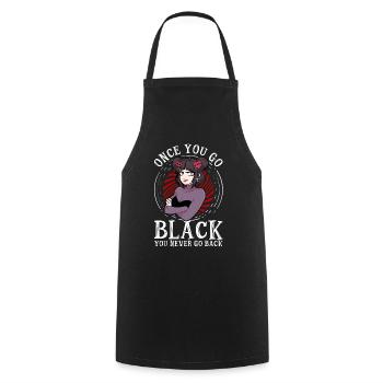 Funny Gothic Goth - Cooking Apron - black - Front - AI Model Male 185 dark (185cm)