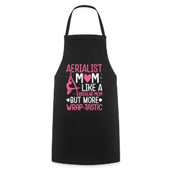 Air silk - Cooking Apron - black - Front - AI Model Male 185 dark (185cm)