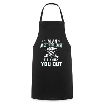 Anesthesiology - Cooking Apron - black - Front - AI Model Male 185 dark (185cm)