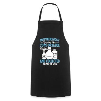Anesthesiology - Cooking Apron - black - Front - AI Model Male 185 dark (185cm)