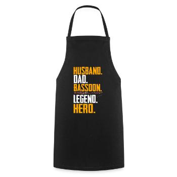 Bassoonist - Cooking Apron - black - Front - AI Model Male 185 dark (185cm)