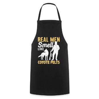 Coyote Hunt Coyote Hunter Yote - Cooking Apron - black - Front - AI Model Male 185 dark (185cm)