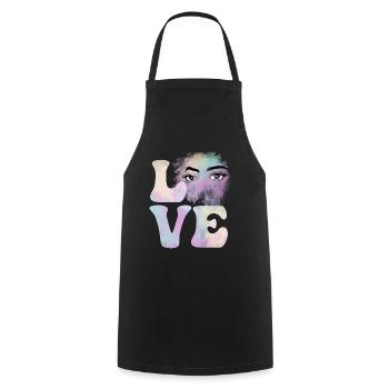 Cosmetologist Cosmetology Makeup Eyelashes - Cooking Apron - black - Front - AI Model Male 185 dark (185cm)