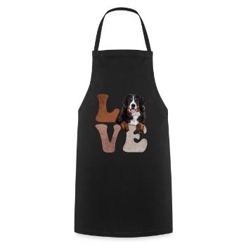 Bernese Oberland - Cooking Apron - black - Front - AI Model Male 185 dark (185cm)
