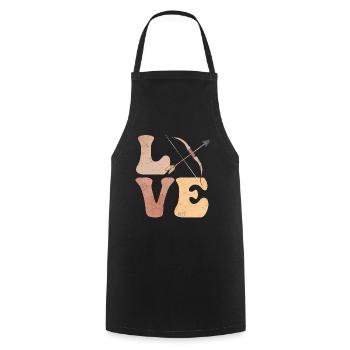 Bow & Arrow Hunting Bow & Arrow Hunters - Cooking Apron - black - Front - AI Model Male 185 dark (185cm)