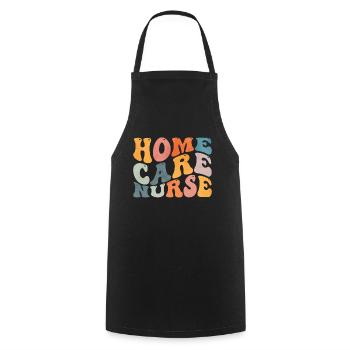 Groovy Home Care Nurse Home Sick - Cooking Apron - black - Front - AI Model Male 185 dark (185cm)