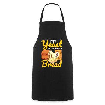 Drôle de boulanger cuisant du pain - Tablier de cuisine - noir - Devant - AI Model Male 185 dark (185cm)