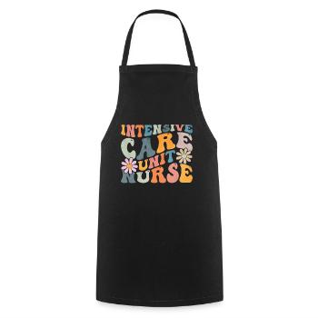 Groovy nurse in intensive care IC - Cooking Apron - black - Front - AI Model Male 185 dark (185cm)