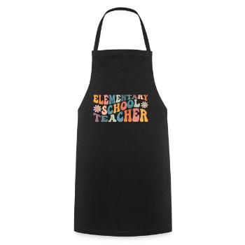 Groovy Primary School Teacher Middle School - Cooking Apron - black - Front - AI Model Male 185 dark (185cm)