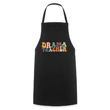 Groovy Drama Professeur de théâtre Théâtre Enseignement - Tablier de cuisine - noir - Devant - AI Model Male 185 dark (185cm)
