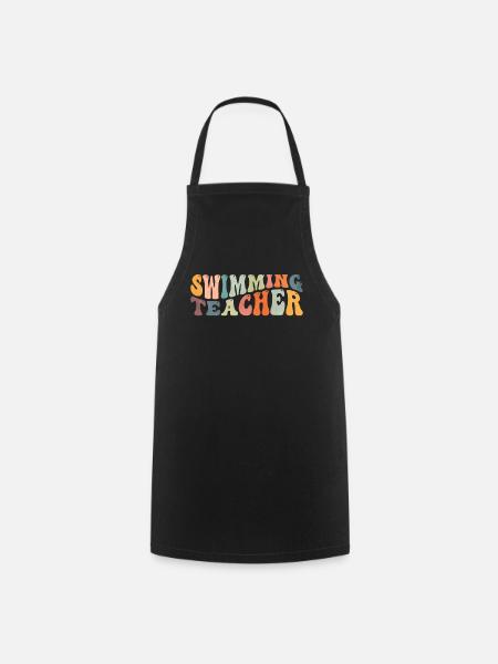 Groovy Schwimmlehrer Schwimmer Schwimmtrainer - Kochschürze - Schwarz