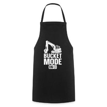 Funny Excavator Driver Heavy Equipment HEO - Cooking Apron - black - Front - AI Model Male 185 dark (185cm)