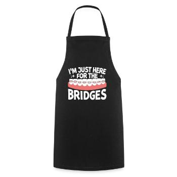 Funny Dental Lab Technician Dentist - Cooking Apron - black - Front - AI Model Male 185 dark (185cm)
