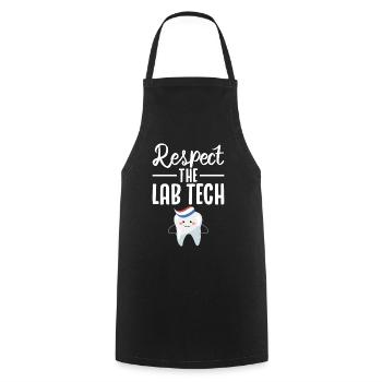 Funny Dental Lab Technician Dentist - Cooking Apron - black - Front - AI Model Male 185 dark (185cm)